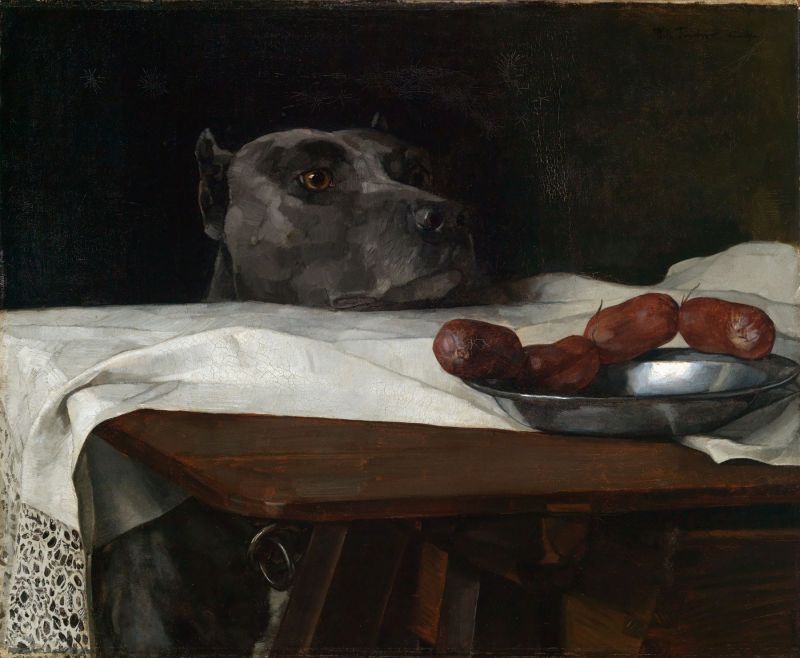 Cäsar am Rubikon (Gemälde von W. Trübner, um 1880)